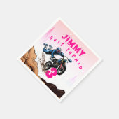 Biker Kind Dirt Stunt Bike Verjaardagsservetten Servet (Hoek)
