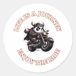 Biker Life is a Journey Ronde Sticker