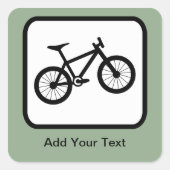  Biker-Logo Vierkante Sticker (Voorkant)