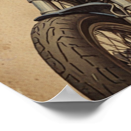 Biker-meisje Poster (Hoek)