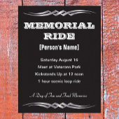 Biker Memorial Ride-uitnodiging Poster