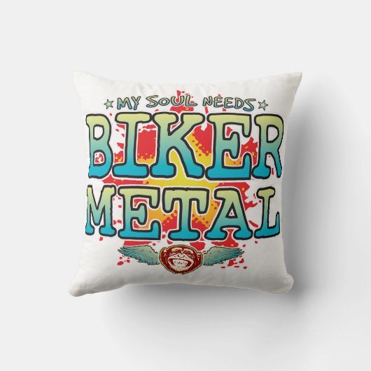 Biker Metal Soul Cushion Kussen (Achterkant)