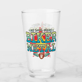 Biker Metal Soul Glass Tumbler