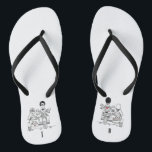 Biker Motorbike   Sidecar Wedding Teenslippers<br><div class="desc">Bikermotor   teenslippers voor sidecar bruiloft. Ideaal voor een motorfiets met een motorfiets met een leuke casual bruiloft of om op je huwelijksreis te draag.</div>