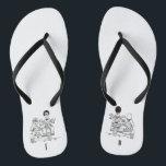 Biker Motorbike   Sidecar Wedding Teenslippers<br><div class="desc">Bikermotor   teenslippers voor sidecar bruiloft. Ideaal voor een motorfiets met een motorfiets met een leuke casual bruiloft of om op je huwelijksreis te draag.</div>