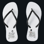 Biker Motorbike   Sidecar Wedding Teenslippers<br><div class="desc">Bikermotor   teenslippers voor sidecar bruiloft. Ideaal voor een motorfiets met een motorfiets met een leuke casual bruiloft of om op je huwelijksreis te draag.</div>