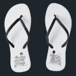 Biker Motorbike   Sidecar Wedding Teenslippers<br><div class="desc">Bikermotor   teenslippers voor sidecar bruiloft. Ideaal voor een motorfiets met een motorfiets met een leuke casual bruiloft of om op je huwelijksreis te draag.</div>