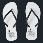 Biker Motorbike   Sidecar Wedding Teenslippers<br><div class="desc">Bikermotor   teenslippers voor sidecar bruiloft. Ideaal voor een motorfiets met een motorfiets met een leuke casual bruiloft of om op je huwelijksreis te draag.</div>
