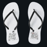 Biker Motorbike   Sidecar Wedding Teenslippers<br><div class="desc">Bikermotor   teenslippers voor sidecar bruiloft. Ideaal voor een motorfiets met een motorfiets met een leuke casual bruiloft of om op je huwelijksreis te draag.</div>