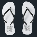 Biker Motorbike   Sidecar Wedding Teenslippers<br><div class="desc">Bikermotor   teenslippers voor sidecar bruiloft. Ideaal voor een motorfiets met een motorfiets met een leuke casual bruiloft of om op je huwelijksreis te draag.</div>
