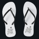 Biker Motorbike   Sidecar Wedding Teenslippers<br><div class="desc">Bikermotor   teenslippers voor sidecar bruiloft. Ideaal voor een motorfiets met een motorfiets met een leuke casual bruiloft of om op je huwelijksreis te draag.</div>