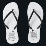 Biker Motorbike   Sidecar Wedding Teenslippers<br><div class="desc">Bikermotor   teenslippers voor sidecar bruiloft. Ideaal voor een motorfiets met een motorfiets met een leuke casual bruiloft of om op je huwelijksreis te draag.</div>