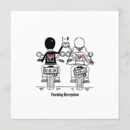 Biker Motorcycle Evening Weddenschap Kaart