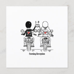 Biker Motorcycle Evening Weddenschap Kaart