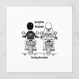 Biker Motorcycle Evening Weddenschap Kaart