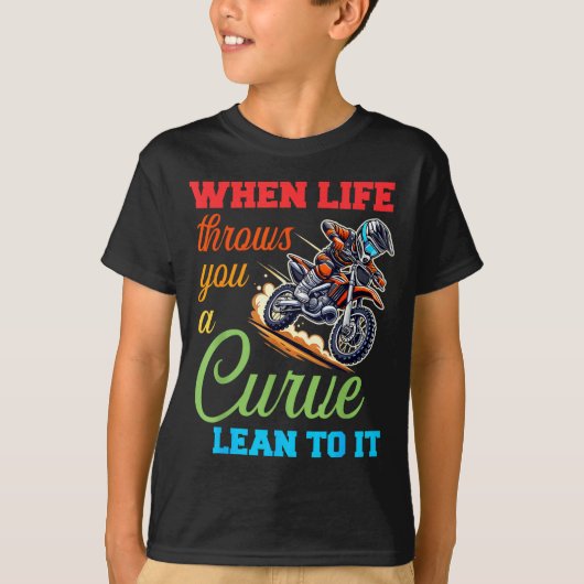 Biker Motorcycle Lover When Life Throws You A Curv T-shirt (Voorkant)