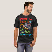 Biker Motorcycle Lover When Life Throws You A Curv T-shirt (Voorkant volledig)