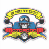 Biker Motorcycle Rider Bike Racing Moto Club Sticker (Voorkant)