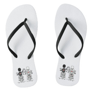Biker Motorcycle Weddending Teenslippers Beach Foo