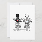 Biker Motorcycle Wedding Evening Reception Kaart (Voorkant)