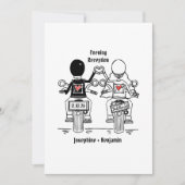 Biker Motorcycle Wedding Evening Reception Kaart (Voorkant)