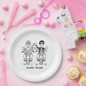 Biker Motorcycle Wedding Papieren Bordje (Feest)