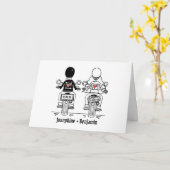 Biker Motorfiets Huwelijk Kaart (Gele Bloem)