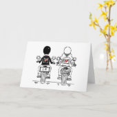 Biker Motorfiets Huwelijk Kaart (Gele Bloem)