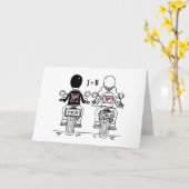 Biker Motorfiets Huwelijk Kaart (Gele Bloem)