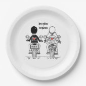 Biker Motorfiets Huwelijk Papieren Bordje (Voorkant)