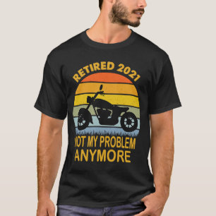 Biker-motorfiets met Gezegde retro-stijl T-shirt