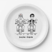 Biker Motorfiets Trouwen Papieren Bordje (Voorkant)