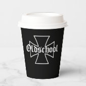 Biker Motorrad Eisernes Kreuz Oldschool Chopper Papieren Bekers (Voorkant)