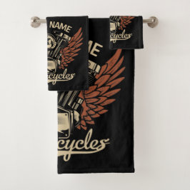 Biker Motorrijwielen Motorvoeringkooi personaliser Bad Handdoek