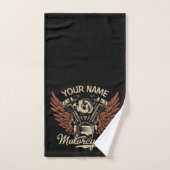 Biker Motorrijwielen Motorvoeringkooi personaliser Bad Handdoek (Handdoek)