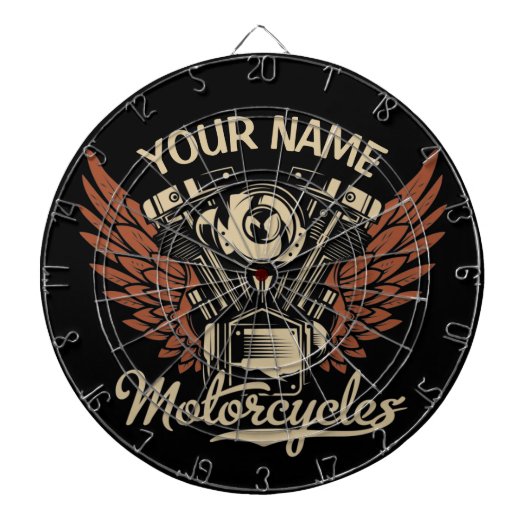 Biker Motorrijwielen Motorvoeringkooi personaliser Dartbord (Voorkant)