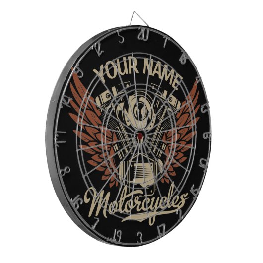 Biker Motorrijwielen Motorvoeringkooi personaliser Dartbord (Voorkant Links)