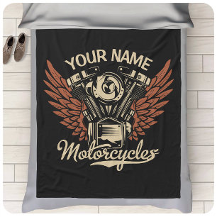 Biker Motorrijwielen Motorvoeringkooi personaliser Fleece Deken