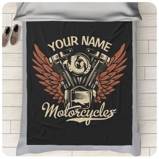 Biker Motorrijwielen Motorvoeringkooi personaliser Fleece Deken