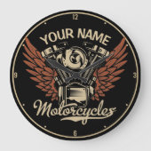 Biker Motorrijwielen Motorvoeringkooi personaliser Grote Klok (Voorkant)