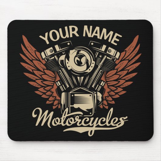 Biker Motorrijwielen Motorvoeringkooi personaliser Muismat (Voorkant)