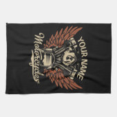 Biker Motorrijwielen Motorvoeringkooi personaliser Theedoek (Horizontaal)