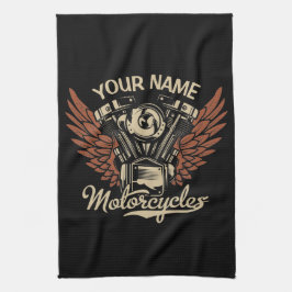 Biker Motorrijwielen Motorvoeringkooi personaliser Theedoek