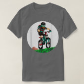 Biker Mountainbiker Pixel Retro Gaming Style 2 T-shirt (Design voorkant)