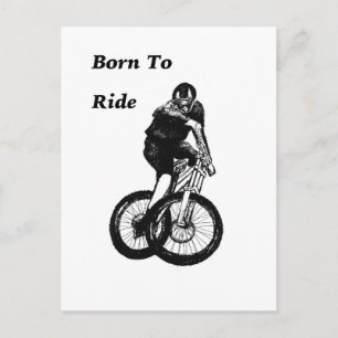 Biker MTB BMX CYCLIST Cyclo kruis Briefkaart