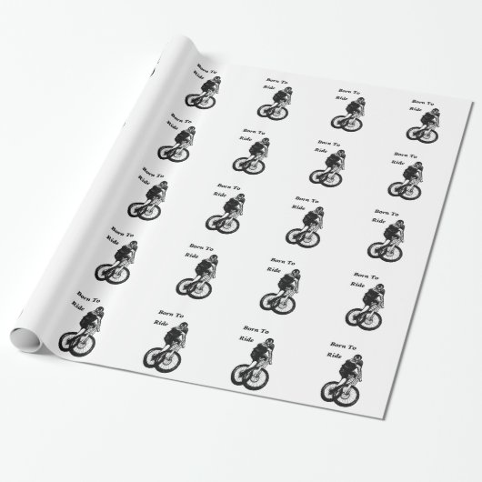 Biker MTB BMX CYCLIST Cyclo kruis Cadeaupapier (Uitgerold)