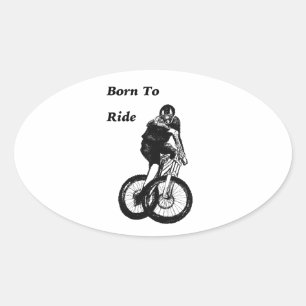 Biker MTB BMX CYCLIST Cyclo kruis Ovale Sticker