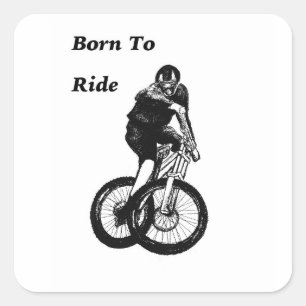 Biker MTB BMX CYCLIST Cyclo kruis Vierkante Sticker