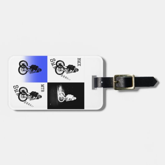 Biker MTB BMX CYCLIST-stickers Bagagelabel (Voorkant horizontaal)