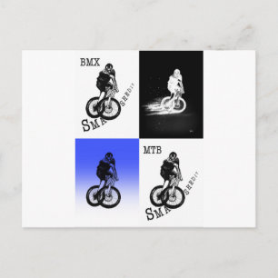Biker MTB BMX CYCLIST-stickers Briefkaart